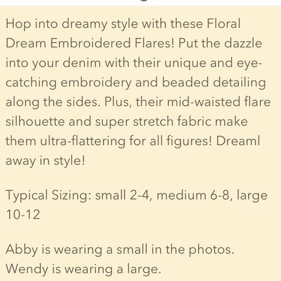 Boho Chic Bell Bottom Beaded Flares Jeans! -The”Laney Wilson”Look!HOT 🔥 - Picture 8 of 8